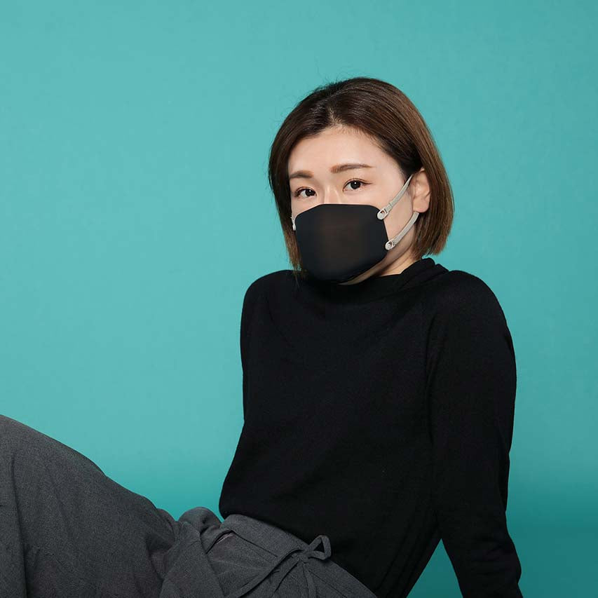 可重用抗菌口罩 - 烏木黑